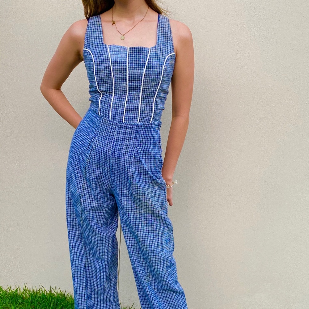 Vintage Set (Corset top + High-waisted pants)